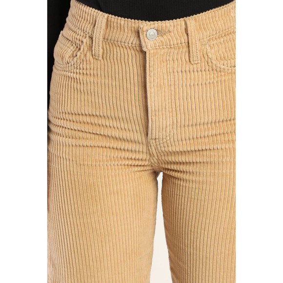 Levis Premium Ribcage Straight Ankle Jean 25 27 Granola Brown Corduroy Pants New - Picture 4 of 16